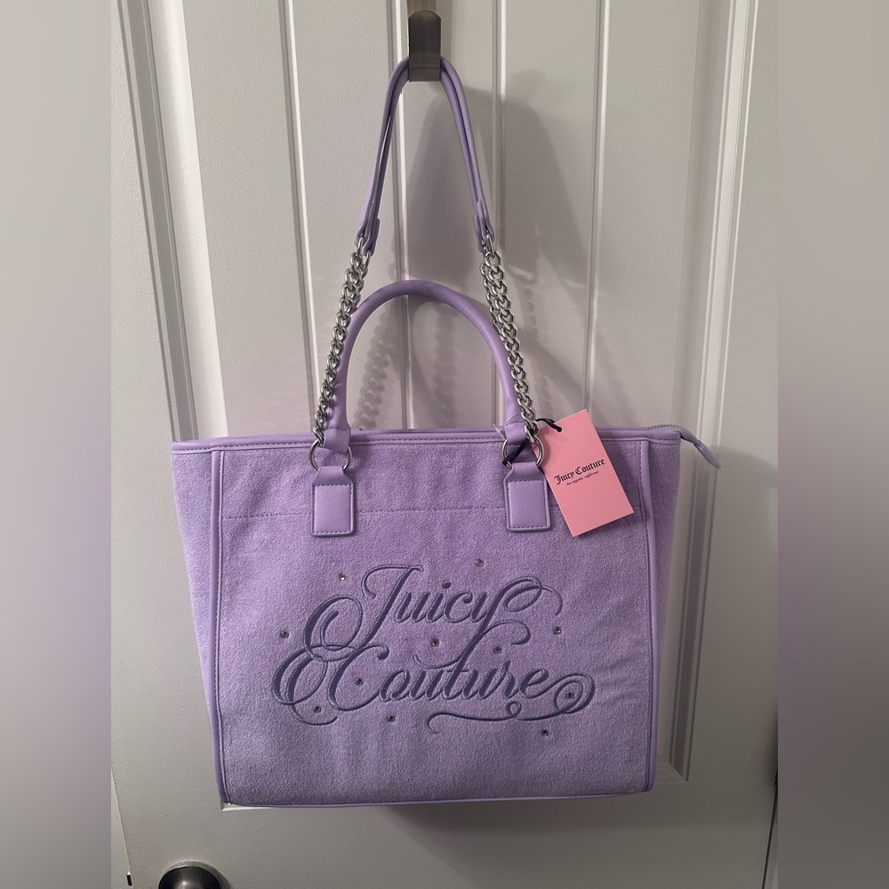 Juicy Couture Lavender Tote with Chain Handles